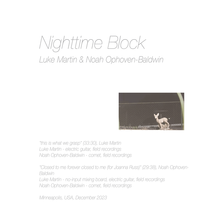 Cover for Nighttime Block